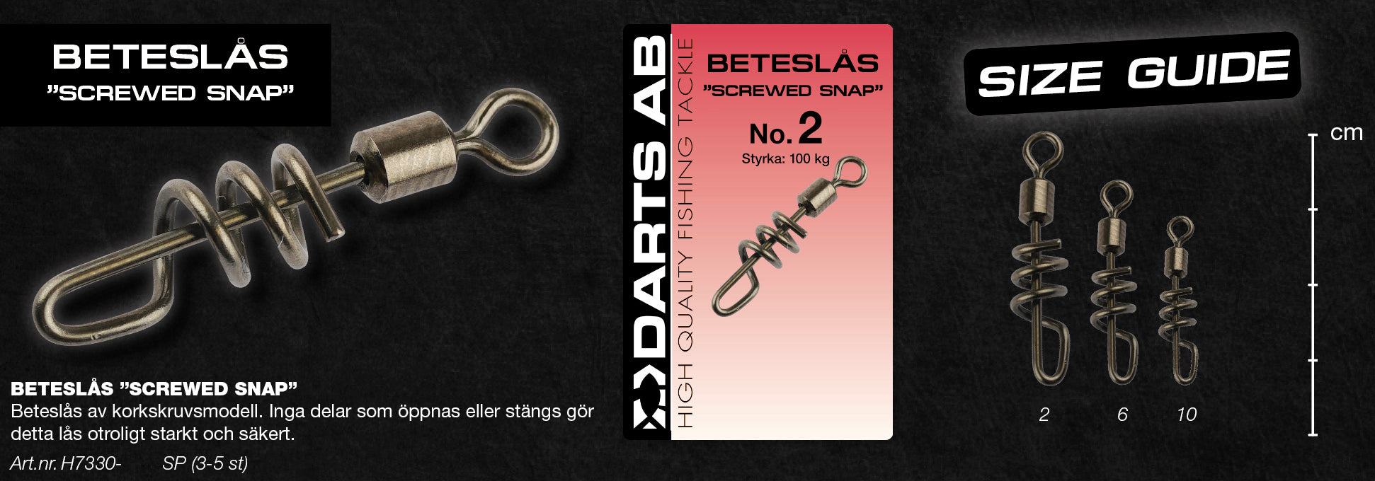Beteslås "Screwed Snap" no6 4-pack