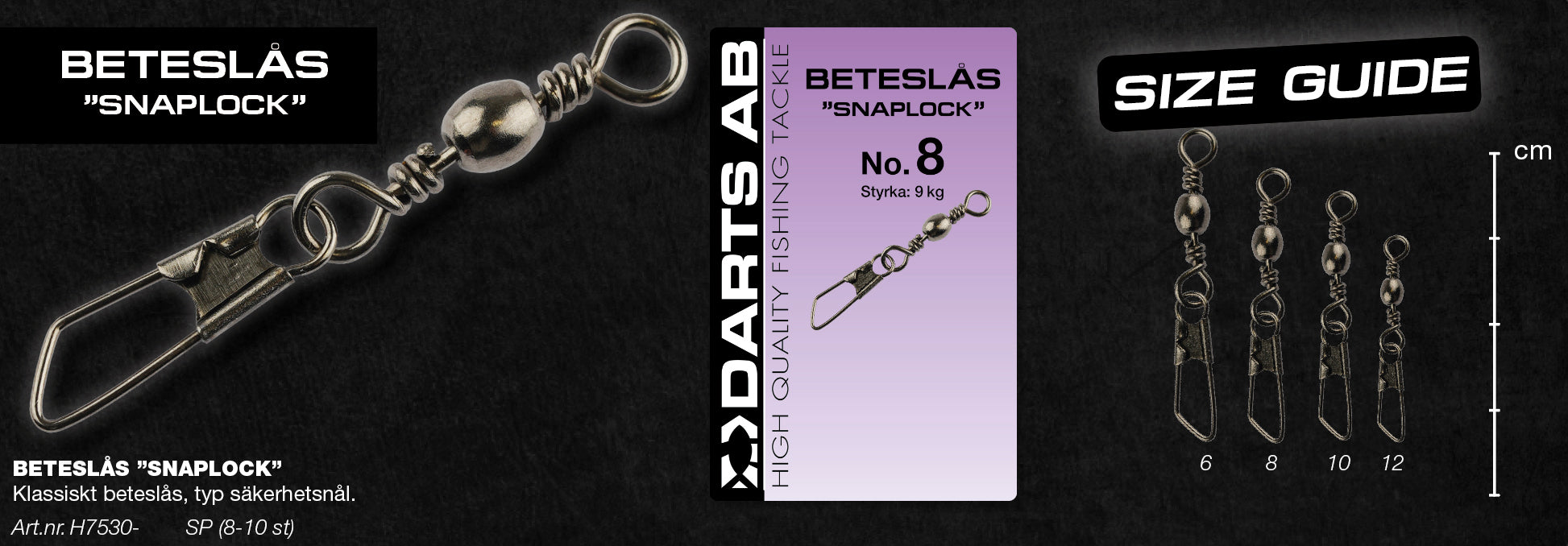 Bait lock "Snap Lock" no8 9-pack